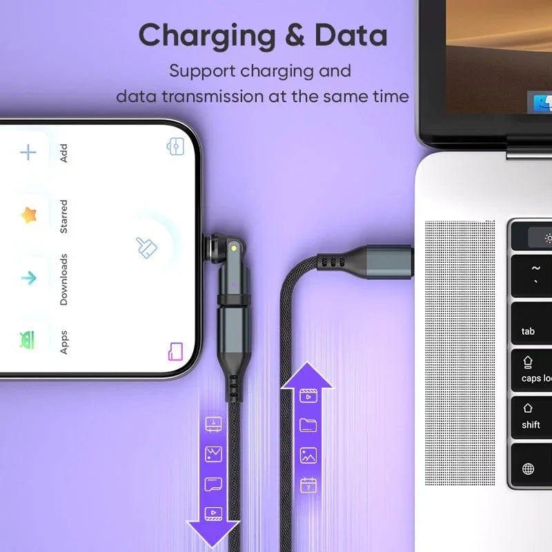 BIG+ 240W Magnetic USB‑C Adapter – 540° Rotating Connector, 5A Fast Charging, Data Transfer, Smart‑Chip, Aluminium Alloy, Multi‑Device Compatibility - The Big Plus Store