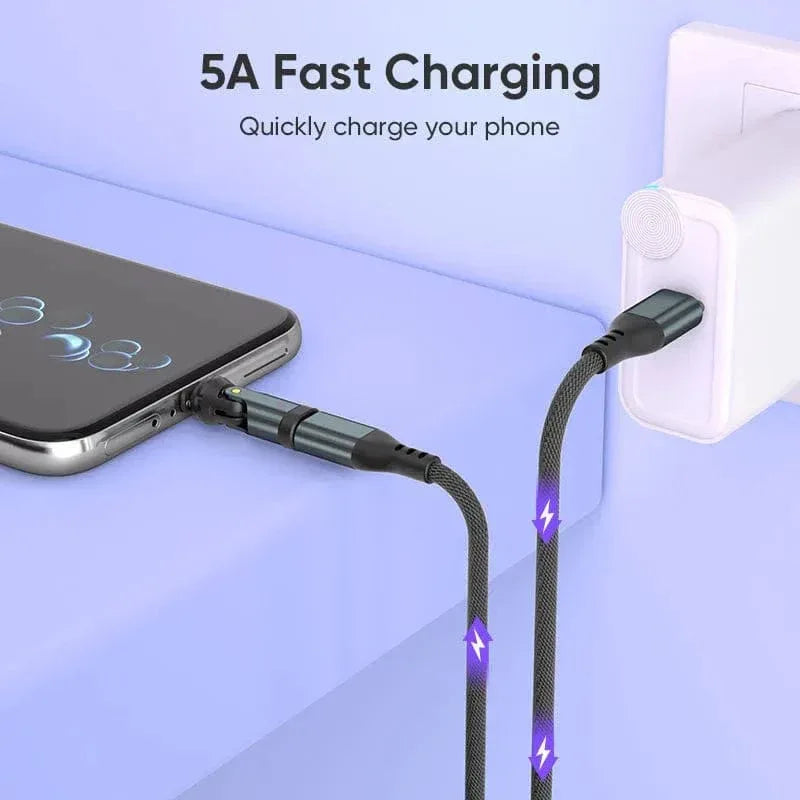 BIG+ 240W Magnetic USB‑C Adapter – 540° Rotating Connector, 5A Fast Charging, Data Transfer, Smart‑Chip, Aluminium Alloy, Multi‑Device Compatibility - The Big Plus Store