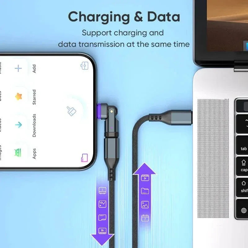 BIG+ 240W Magnetic USB‑C Adapter – 16‑Pin Strong Magnet, 180°/360° Rotating Connector, PD 3.1 Fast Charging - The Big Plus Store
