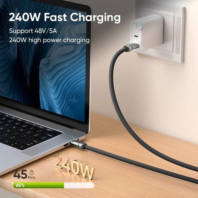 240W USB‑C Lanyard Charging Cable – 0.3M Wearable PD Fast Charger with Anti‑Loss Neck/Wrist Strap - The Big Plus Store