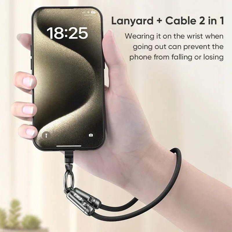 240W USB‑C Lanyard Charging Cable – 0.3M Wearable PD Fast Charger with Anti‑Loss Neck/Wrist Strap - The Big Plus Store