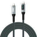240W USB‑C to USB‑C Fast Charging Cable with LCD Power Display – Nylon Braided, Laptop‑Grade PD Cable (1M) - The Big Plus Store