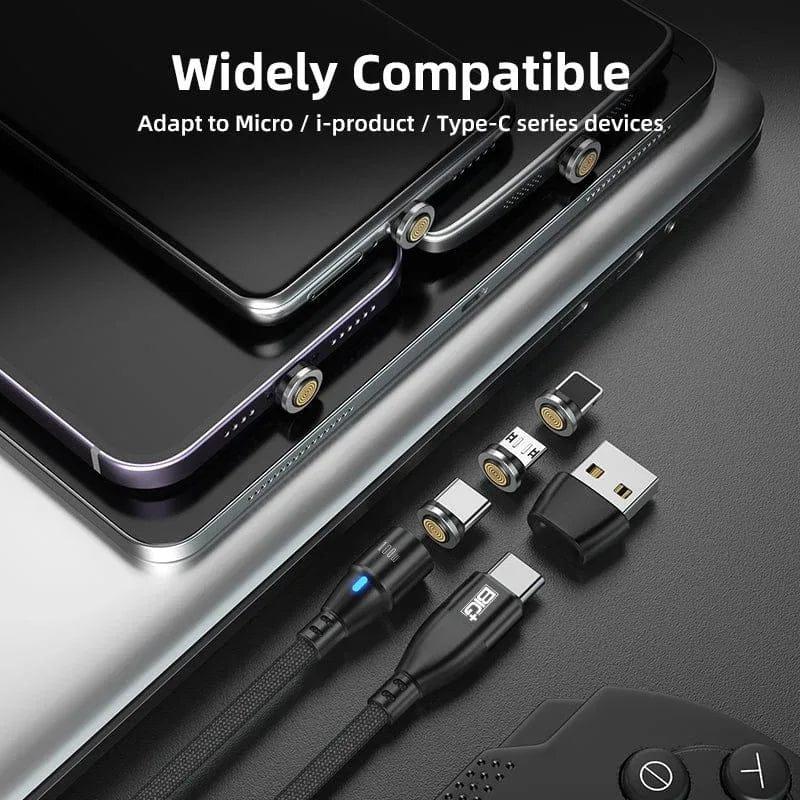 Magnetic Charging Cable Tips – 4‑Pack Replacement Heads for BIG+ 100W Magnetic USB‑C Cable (2× Type‑C + 2× i‑Device) - The Big Plus Store
