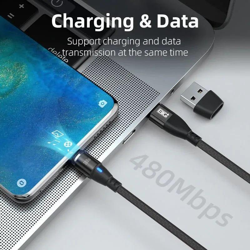 Magnetic Charging Cable Tips – 4‑Pack Replacement Heads for BIG+ 100W Magnetic USB‑C Cable (2× Type‑C + 2× i‑Device) - The Big Plus Store