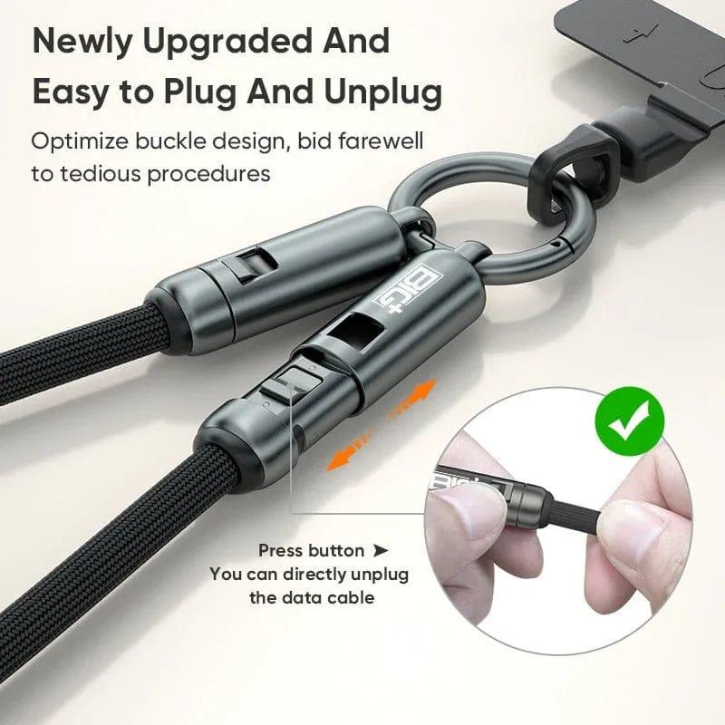 USB‑C Charging Lanyard – Anti‑Loss Wrist Strap with Built‑In Type‑C Cable (Fast Charging Travel‑Ready) - The Big Plus Store