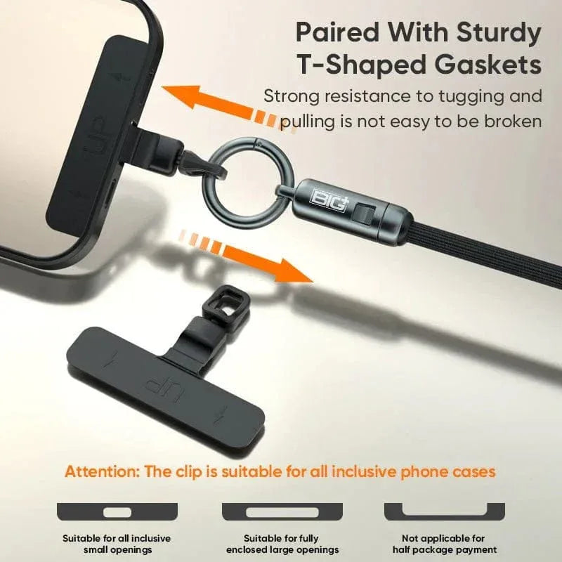USB‑C Charging Lanyard – Anti‑Loss Wrist Strap with Built‑In Type‑C Cable (Fast Charging Travel‑Ready) - The Big Plus Store