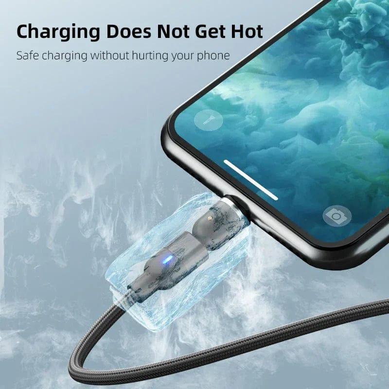 BIG+ Magnetic Fast Charging Cable 540° Rotating Heads Black 4 Pack - The Big Plus Store