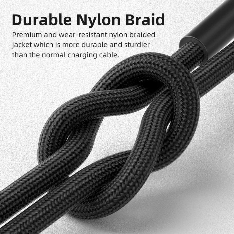 BIG+ USB‑C to USB‑C Cable 2‑Pack (2M) – 60W PD Fast Charging, 3A Nylon Braided, 480Mbps Data Transfer - The Big Plus Store