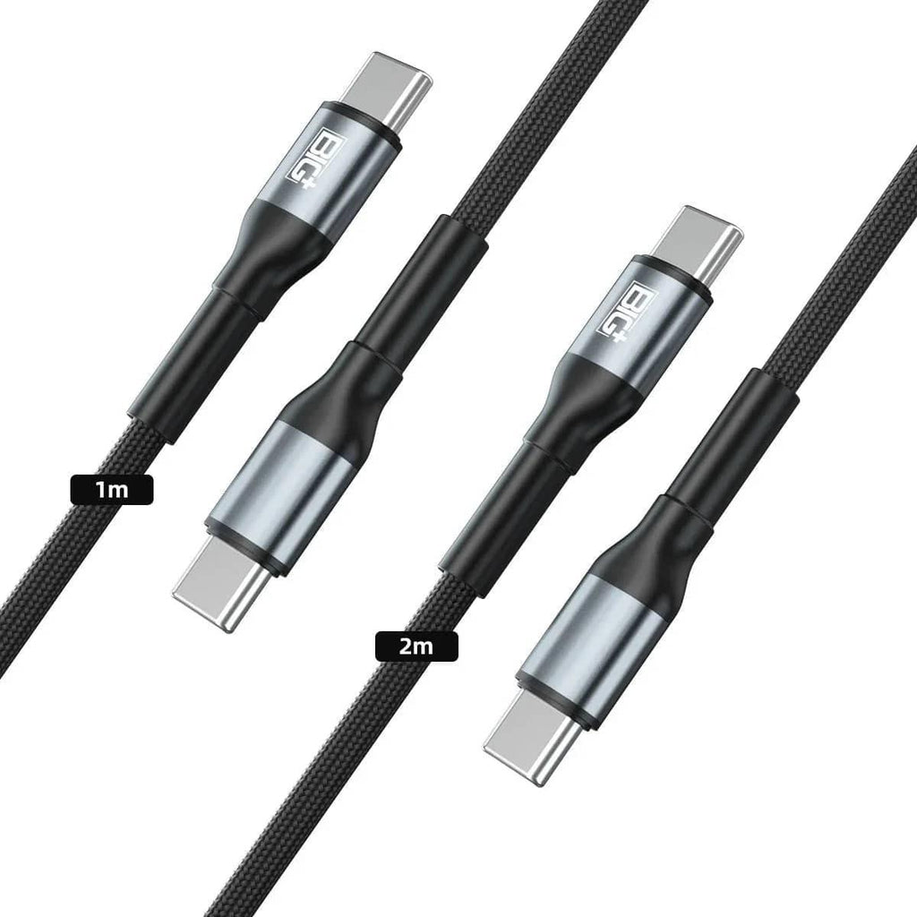 BIG+ USB‑C to USB‑C Cable 2‑Pack (2M) – 60W PD Fast Charging, 3A Nylon Braided, 480Mbps Data Transfer - The Big Plus Store