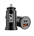 30W USB‑C PD + QC3.0 Car Charger – Dual‑Port Fast Charging, Metal Alloy, Compact Design BIG+ - The Big Plus Store