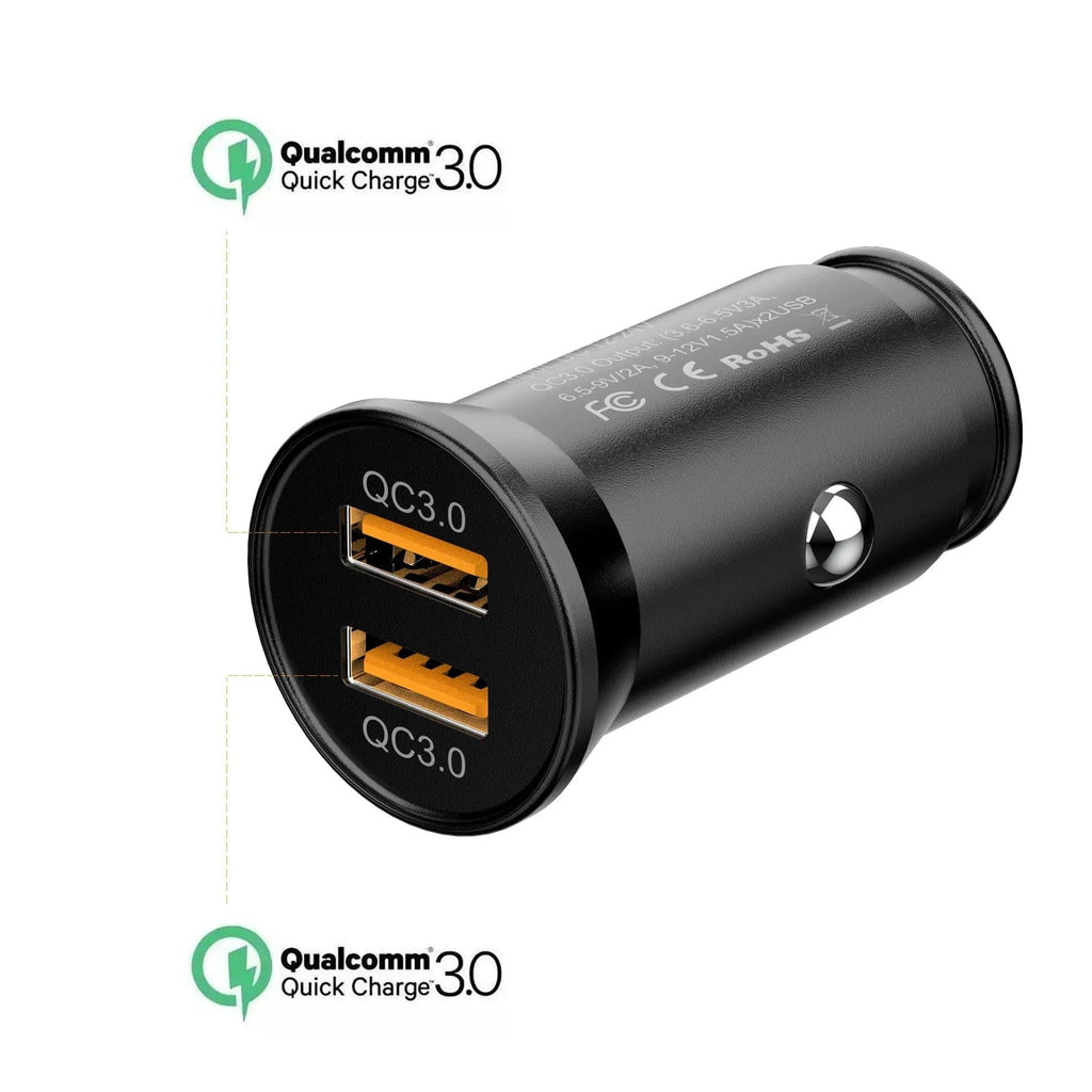 Metal Dual USB Car Charger – 4.8A Fast Charging, Smart IC Protection, Compact Alloy Design BIG+ - The Big Plus Store