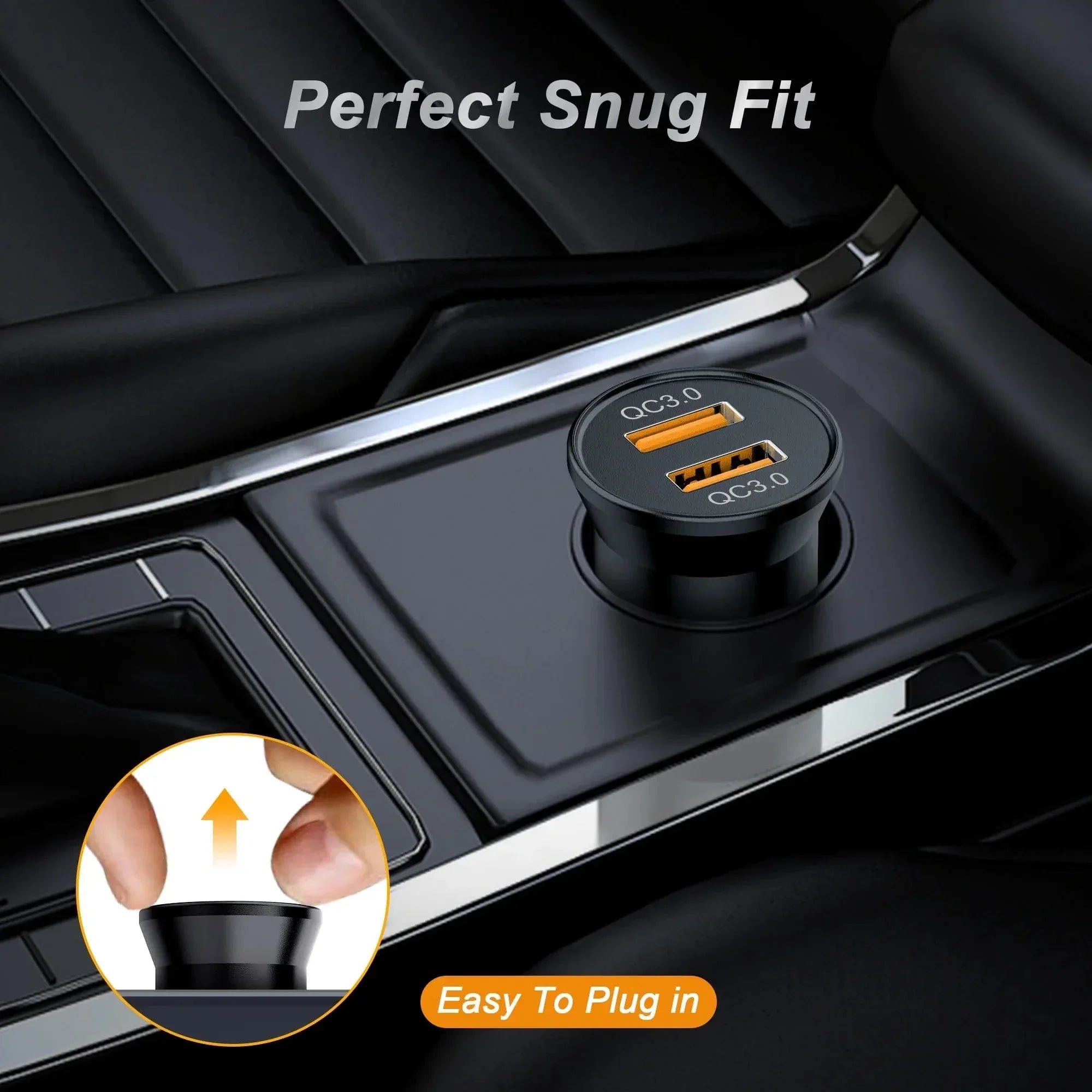 Metal Dual USB Car Charger – 4.8A Fast Charging, Smart IC Protection, Compact Alloy Design BIG+ - The Big Plus Store